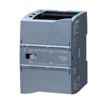SIMATIC S7-1200, E/S digitales SM 1223, 16 DI/16 DO, 16 DI DC 24V, Sink/Source, 16 DO, relé 2 A