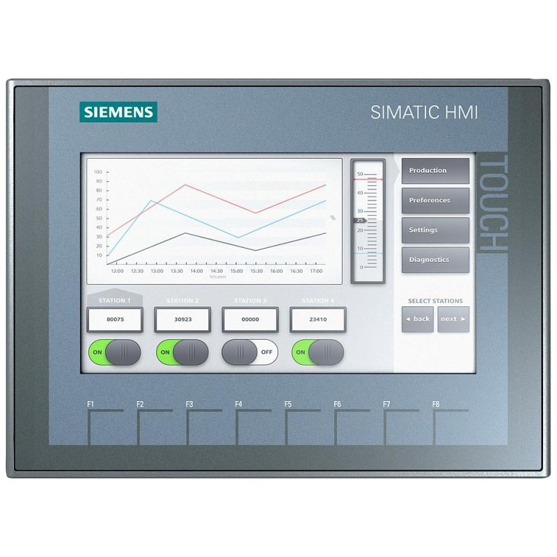 SIMATIC HMI, KTP700 Basic, Basic Panel, Key/touch operation, 7" TFT display, 65536 colors, PROFINET interface