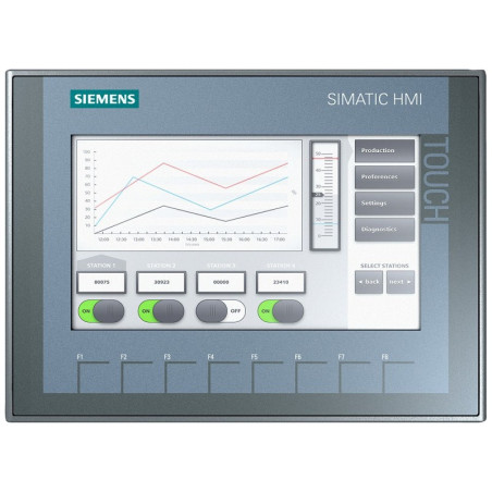 SIMATIC HMI, KTP700 Basic, Basic Panel, Key/touch operation, 7" TFT display, 65536 colors, PROFINET interface